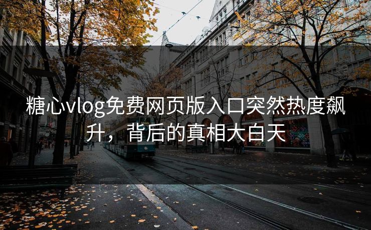 糖心vlog免费网页版入口突然热度飙升，背后的真相大白天